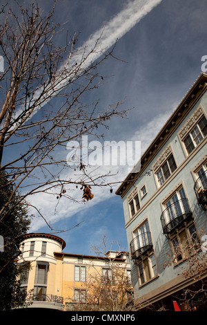 Esclusivo quartiere Santana Row in San Jose, California. Foto Stock