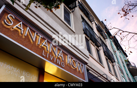 Esclusivo quartiere Santana Row in San Jose, California. Foto Stock