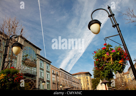 Esclusivo quartiere Santana Row in San Jose, California. Foto Stock