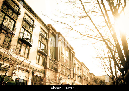 Esclusivo quartiere Santana Row in San Jose, California.x Foto Stock