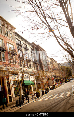 Esclusivo quartiere Santana Row in San Jose, California. Foto Stock