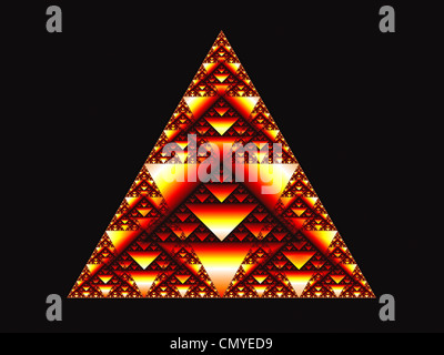 Sierpinski Triangle disegno frattale Foto Stock