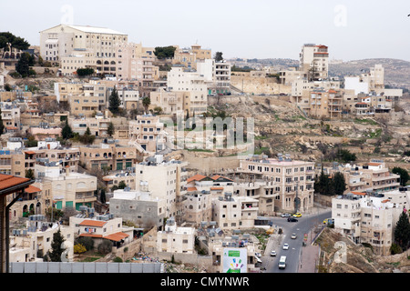 Case palestinesi a Betlemme in Cisgiordania. Foto Stock