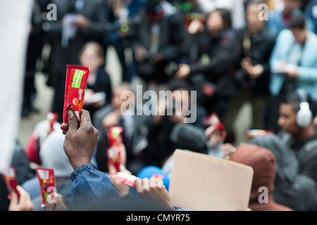 NYC membri del Consiglio rally a condannare le riprese di Trayvon Martin in Florida Foto Stock