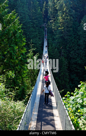 Lynn Canyon, il Ponte Sospeso di Capilano, Vancouver, Canada, America del Nord Foto Stock