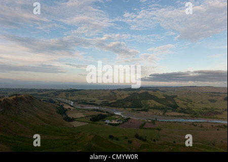 Vista da Te Mata picco, nei pressi di Havelock North nel Hawkes Bay regione della Nuova Zelanda. Foto Stock