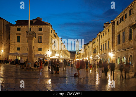 Placa Stadrun, Luza, Dubrovnik, Croazia Foto Stock