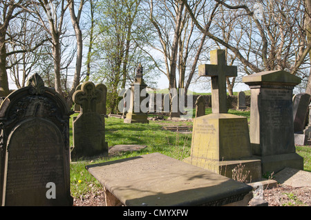 Cimitero; chiesa di Santa Maria, Kippax Foto Stock