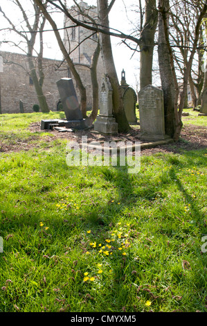 Cimitero; chiesa di Santa Maria, Kippax Foto Stock