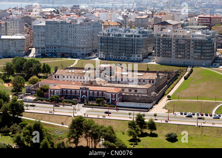 Carcere vicino alla Torre di Hercules in La Coruña - Galizia, Spagna Foto Stock