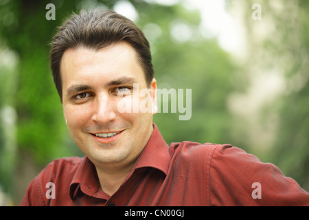 Ritratto del bel giovane close-up Foto Stock