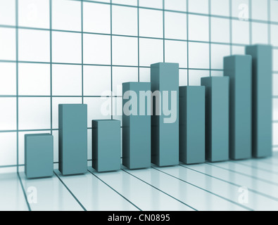 Business in crescita grafico Foto Stock