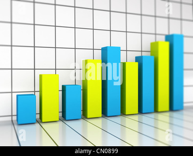 Business in crescita grafico Foto Stock