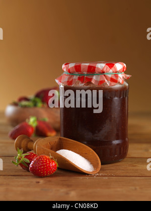 marmellata di fragole Foto Stock