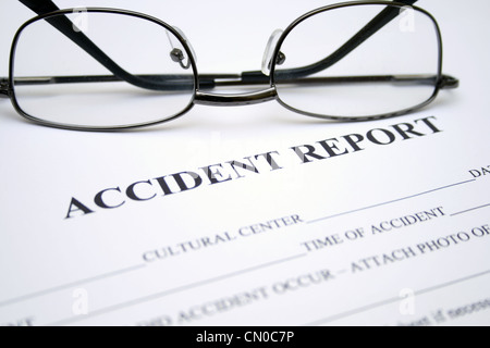 Rapporto di incidente Foto Stock