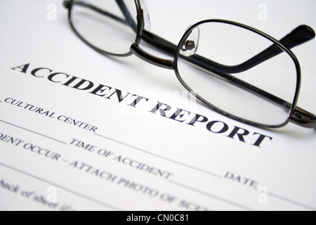 Rapporto di incidente Foto Stock