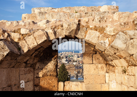 Architettura di Tripoli visto dalla Cittadella Foto Stock