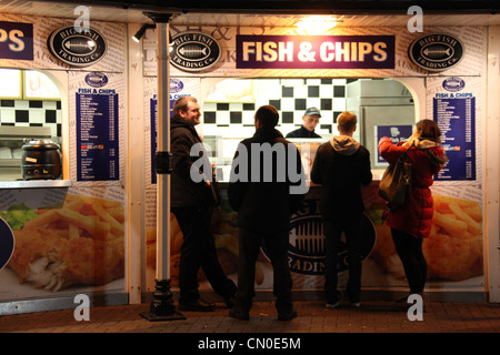 Pesce e patatine in Brighton Foto Stock