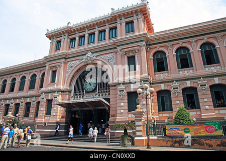 Posta Centrale Città di Ho Chi Minh Saigon Vietnam Foto Stock