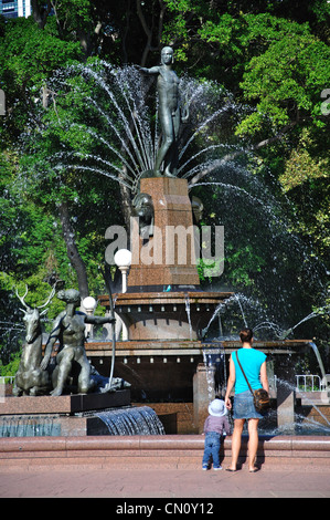 L'Archibald Fontana, Hyde Park, Sydney, Nuovo Galles del Sud, Australia Foto Stock