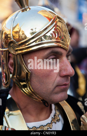 Ritratto di soldato romano Foto Stock