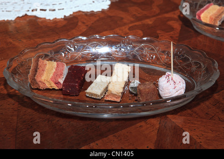 Tradizionale russo pasticceria apple presso il Museo dei sapori dimenticati in Kolomna, Russia Foto Stock