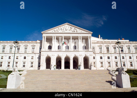 Il Parlamento portoghese Assembleia da Republica o Palacio de Sao Bento a Lisbona, Portogallo, Europa Foto Stock