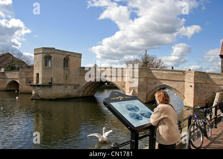 St Ives Cambridgeshire il grande fiume Ouse Foto Stock