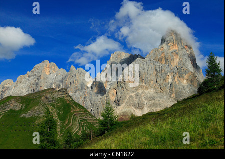 L'Italia, Trentino Alto Adige, Dolomiti, gruppo delle Pale di San Martino, il Cimon della Pala Foto Stock