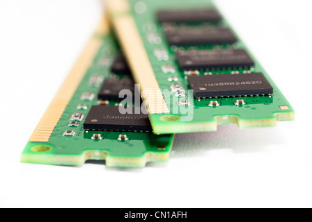 Close-up shot di DDR3 di memoria del computer Foto Stock