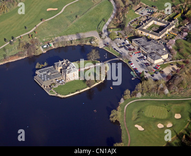 Vista aerea di Waterton Park Hotel, Walton Hall, Wakefield, West Yorkshire Foto Stock