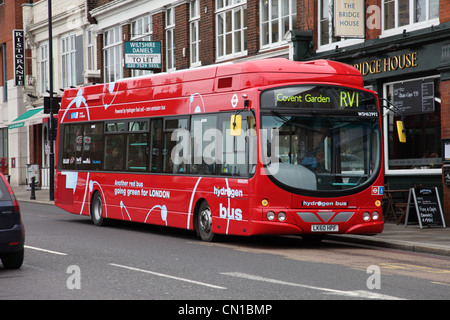 Bus di idrogeno a Londra il Rv1 ROTTA Foto Stock