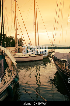 Barca marina a Hacienda Tijax Foto Stock