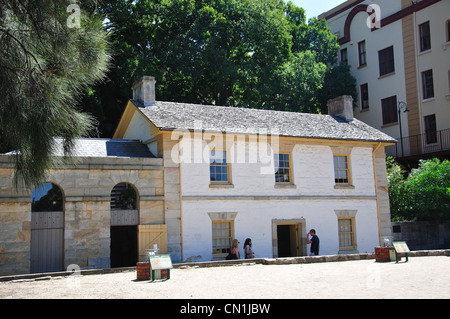 Xix secolo Cadmans Cottage, George Street, rocce, Porto di Sydney, Sydney, Nuovo Galles del Sud, Australia Foto Stock