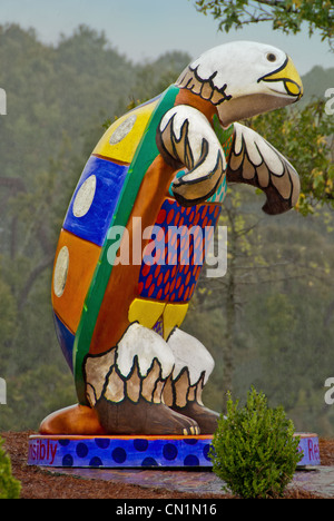 Arte pubblica tartaruga dipinte statue si trovano in tutto il centro di Albany, GEORGIA, STATI UNITI D'AMERICA Foto Stock