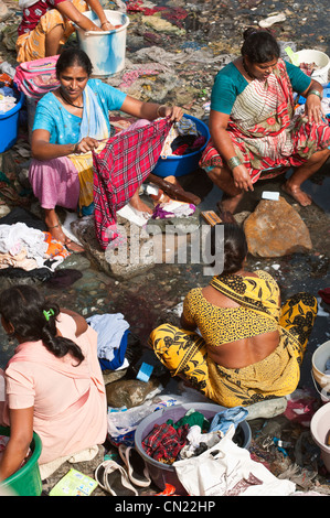 Dhobi Ghat Cuffe Parade Mumbai Bombay in India Foto Stock