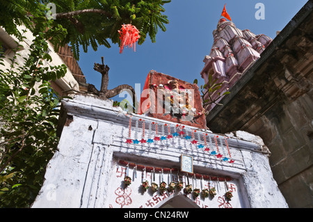 Ganesh tempio indù serbatoio Banganga Malabar Hill Mumbai Bombay in India Foto Stock