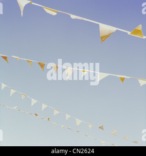 Bunting contro il cielo blu Foto Stock