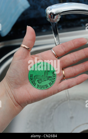 Ricordate di igiene lavarsi le mani England Regno Unito Foto Stock