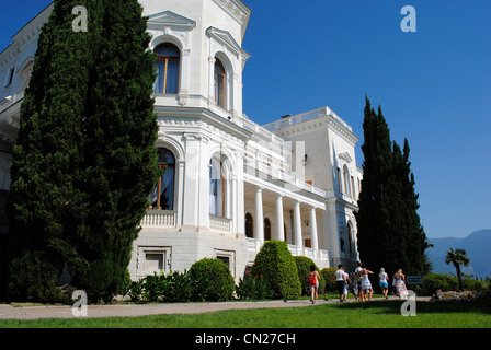 L'Ucraina. Repubblica autonoma di Crimea. Livadia Palace. Ritiro estivo di Niccolò II. Neo-rinascimentale. Da Nikolai Krasnov. Foto Stock