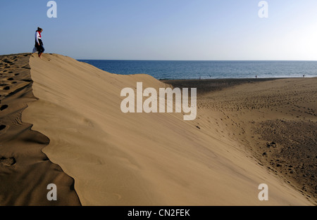 Le dune di sabbia, Maspalomas, dune, Gran Canaria Isole Canarie Foto Stock