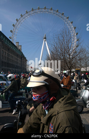 Scooter rider Londra Foto Stock