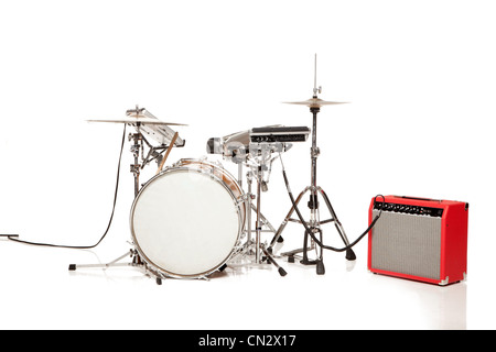Drum kit, studio shot Foto Stock