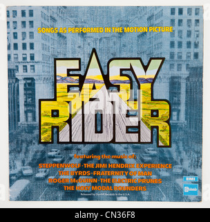 Coperchio del vinile di SOUNDTRACK COMPILATION Easy Rider, rilasciato 1969 sul record di stateside Foto Stock