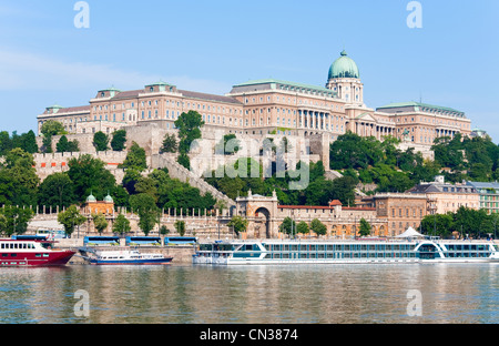 Budapest Royal Palace vista la mattina. Foto Stock