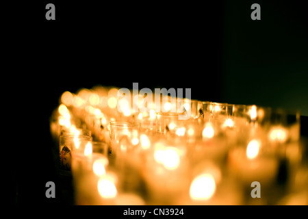 Candele Burning Foto Stock