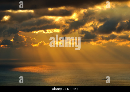 Trasporto di carichi secchi nave sul Mar Nero, Crimea, Ucraina Foto Stock