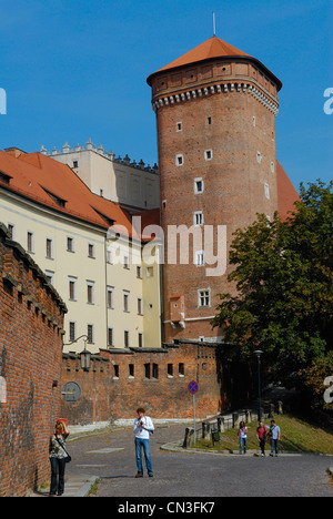 Polonia, Piccola Polonia regione, Cracovia, città vecchia (Stare Miasto) elencati come patrimonio mondiale dall' UNESCO che dalla collina di Wawel e dal Royal Foto Stock