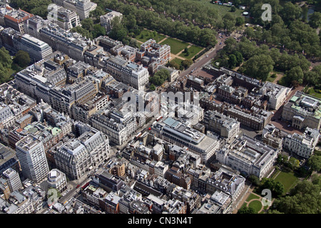 Veduta aerea di St James Street e St James's Palace, Londra SW1 Foto Stock