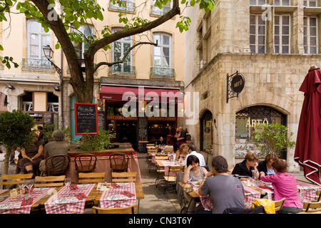 Francia, Rhone, Lione, storico sito elencato come patrimonio mondiale dall' UNESCO, Place du Change Foto Stock